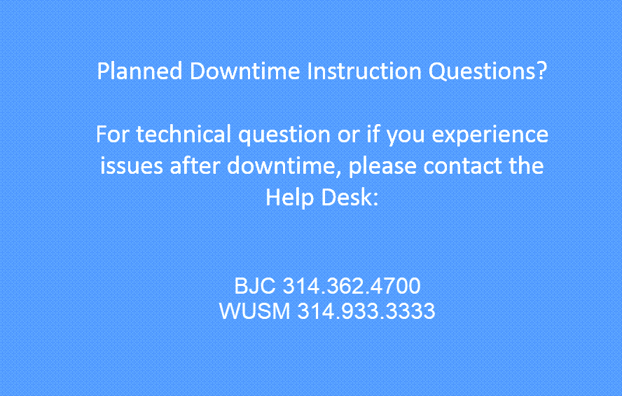 Epic Downtime Need Epic Technical Assistance
